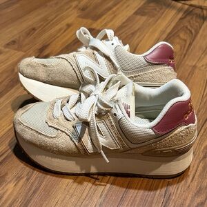 New Balance urban outfitters edition Women's Tan and Burgundy Sneakers